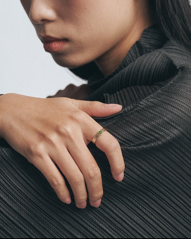 06 Triple Band – Round Jade